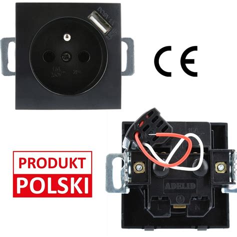 Gniazdo Gniazdko Elektryczne Usb Z Uziemieniem Erli Pl