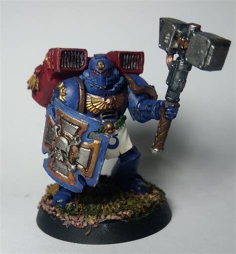 Ultramarine Jump Captain With Thunder Hammer Wip Cc Much Appreciated R Warhammer40k