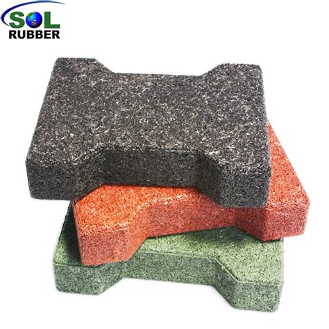 Sol Rubber Safety Horse Barn Aisles Dog Bone Outdoor Rubber Paver Tiles ...