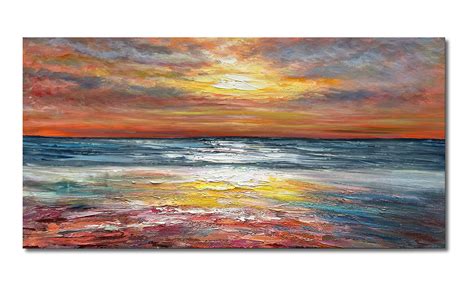 Buy Limiyer Art Sea Sunrise Landscape Modern Abstract Oil Painting