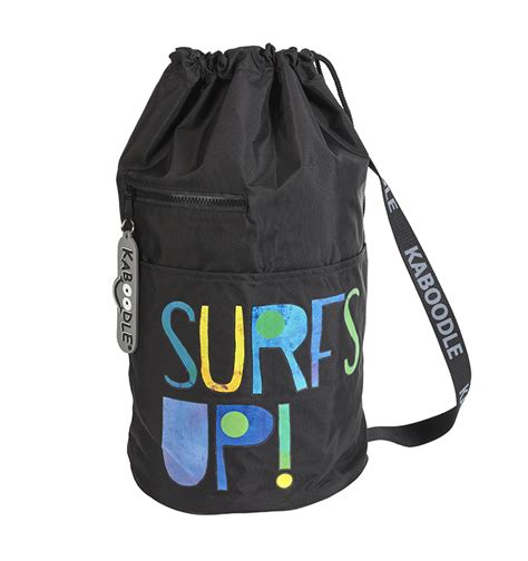 Black Surfs Up Swimming Bag Kaboodle Bags