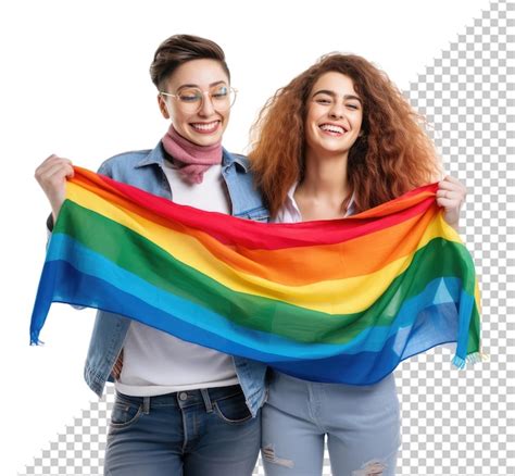 Premium Psd Happy Woman Lgbt Couple