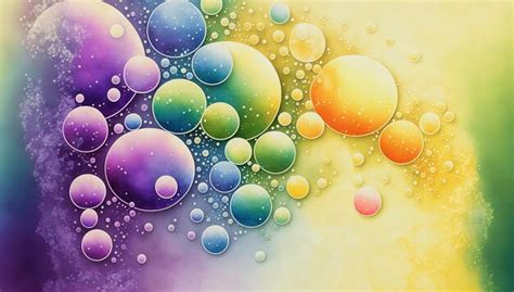 Premium Photo Rainbow Soap Bubbles Multicolored Glass Balls Bright