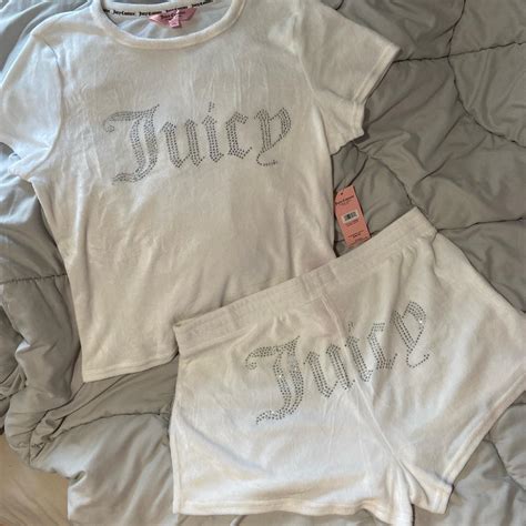 Juicy Couture Women S White Pajamas Depop