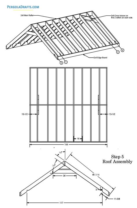 10×10 Gable Roof Square Gazebo Plans