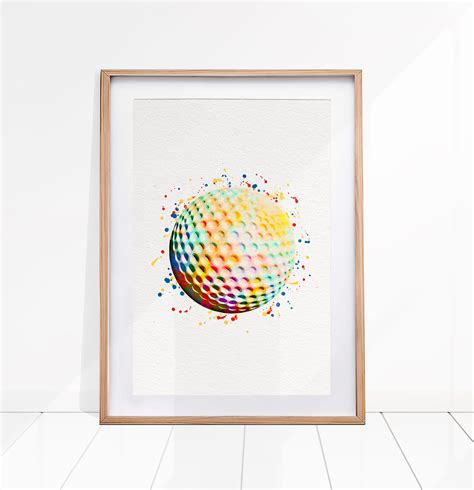 Golf Ball Art Print Golf Art Golf Watercolor Painting Sport - Etsy