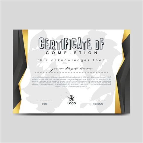 Nueva Plantilla De Certificado Moderna Vector Premium