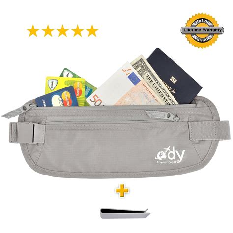 BEST TRAVEL MONEY BELT Passport Holder, Secure Waist Pouch