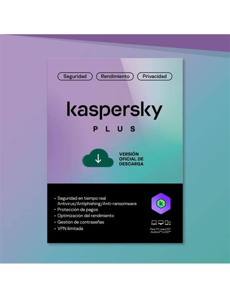 Licencia Antivirus Kaspersky Plus Dispositivos Cuentas A O De