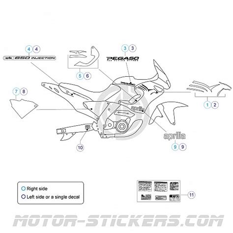 Aprilia Pegaso 650 IE 2004 Decals