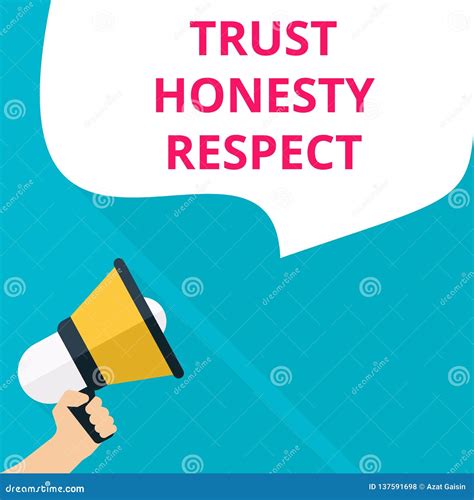 Text Writing Trust Honesty Respect Stock Illustration Illustration Of