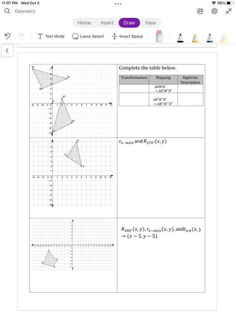 [solved] 11 07 Pm Wed Oct 5 56 Geometry K 71 Home Insert Draw Course Hero