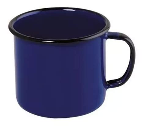 Caneca Esmaltada De Luxo X Cara Caf Ml Azul Gata Mercadolivre