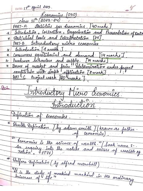 Microeconomics Notes Ch 1 2 Pdf