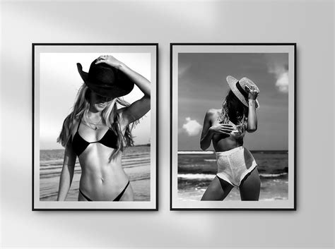 Naked Coastal Cowgirl Print Black And White Fashion Print Feminist Poster Feminine Wall Art