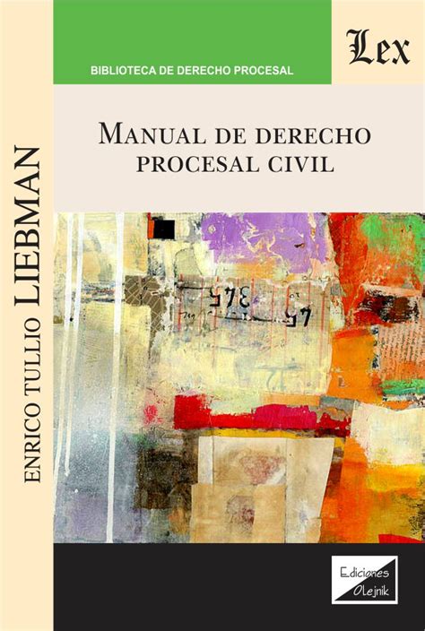 Libro Manual De Derecho Procesal Civil Liebman