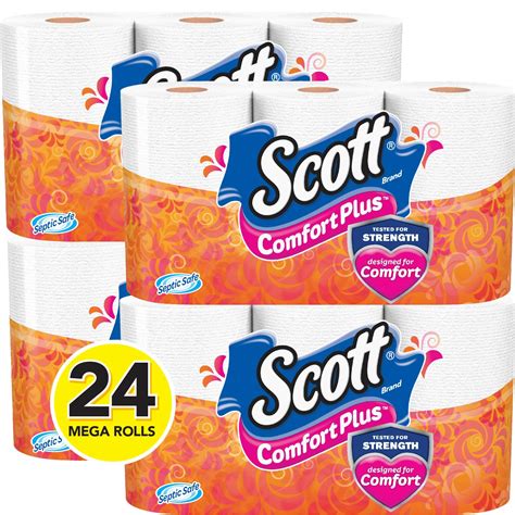 Buy Scott Comfortplus Toilet Paper 24 Mega Toilet Paper Rolls Bath
