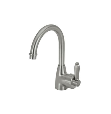 Eleanor Gooseneck Basin Mixer Brushed Nickel Geisha Ceramics