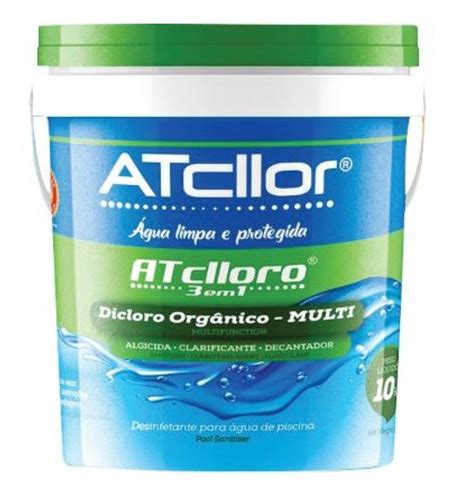 Atcllor Cloro Para Piscina 3 Em 1 Multi 10kg Parcelamento Sem Juros