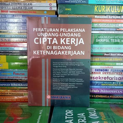 Jual Buku Peraturan Pelaksana Undang Undang Cipta Kerja Di Bidang