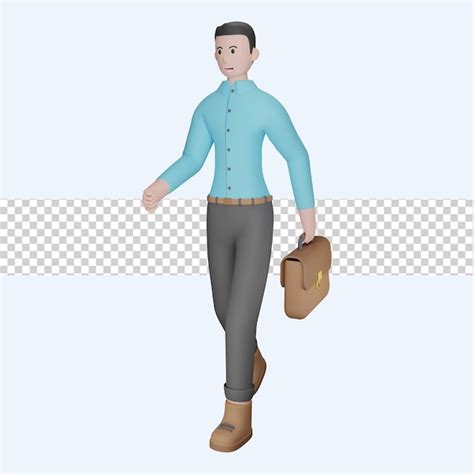 Premium Psd Businessman Walking 3d Illustration