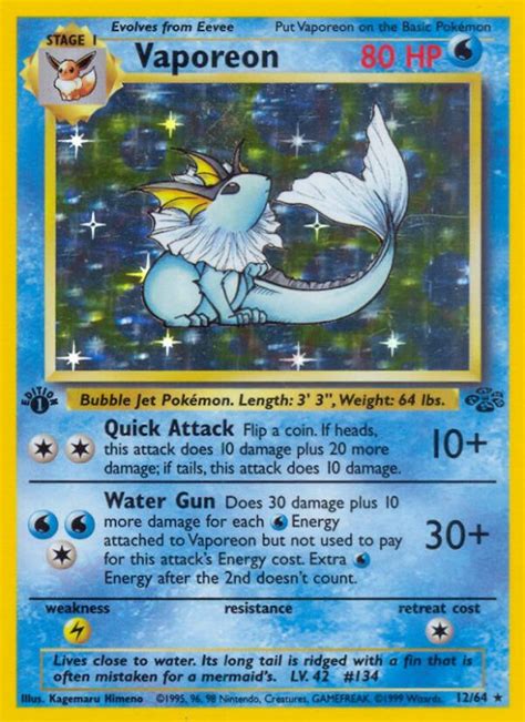 Check De Actuele Waarde Van Je Vaporeon Kaart Uit De Jungle Set