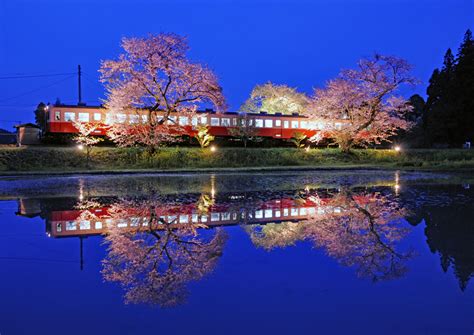 撮り鉄追想記28 10年前の小湊鐵道飯給駅 夜桜 ばんばんの鉄道放浪記