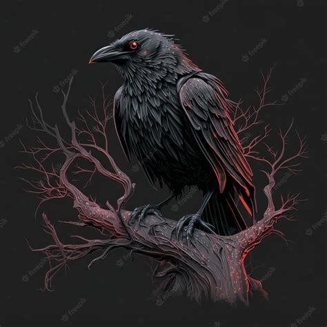 Premium Photo | Raven in Gothic style