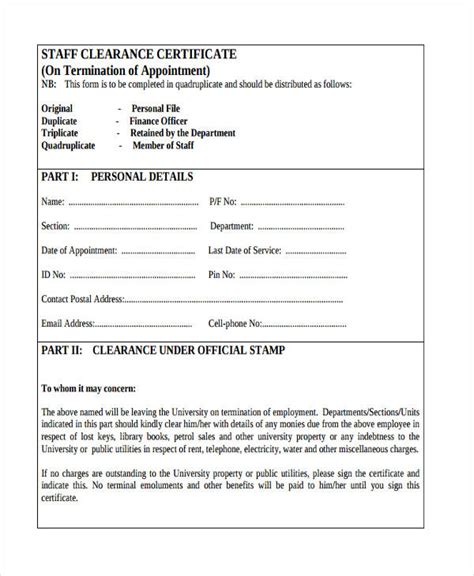 FREE 19 Employee Clearance Forms In PDF MS Word Excel