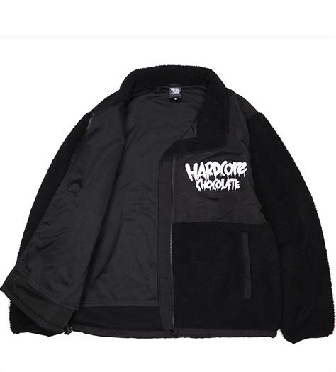 ハードコアチョコレート HARDCORE CHOCOLATE HARDCC シープボアフリース スタンドジャケット 裏地付ブラック JACKET HGCC BK