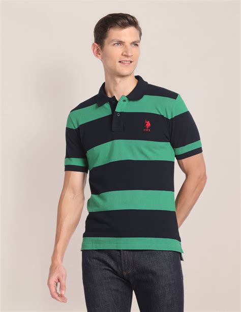 Horizontal Stripe Cotton Polo Shirt Us Polo Assn India