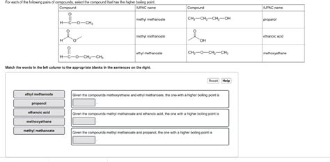 Solved For Each Of The Following Pairs Of Compounds Select Chegg