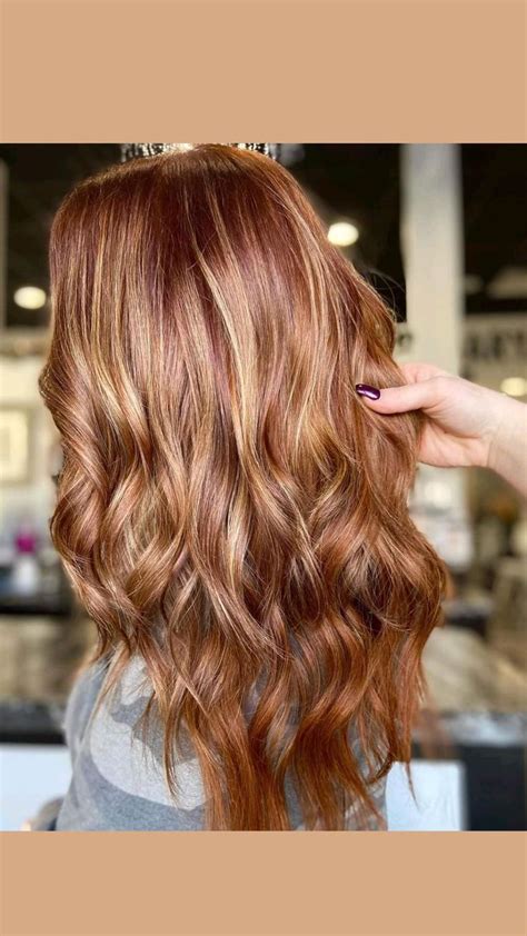 Blonde Hair With Copper Highlights Red Balayage Hair Baylage Hair