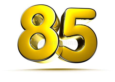 85 gold 3D. stock illustration. Illustration of poster - 301692178