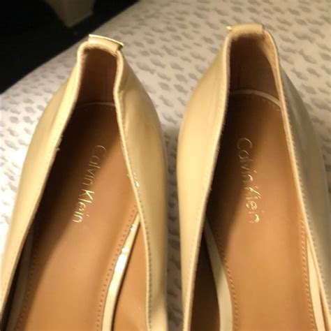 Calvin Klein Shoes Calvin Klein Nude Block Heel Poshmark