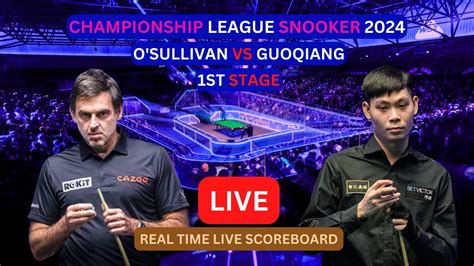 Ronnie O Sullivan Vs He Guoqiang LIVE Score UPDATE Today 2024