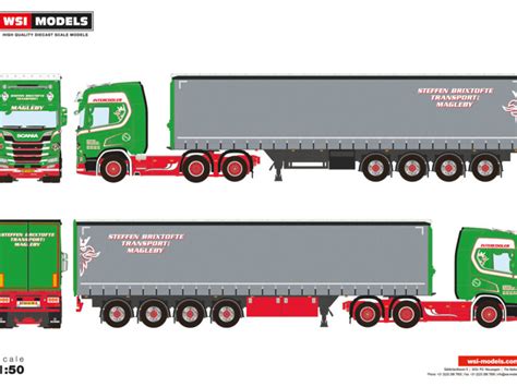 Wsi Scania S Highline X With Axle Curtainside Trailer Steffen Brix