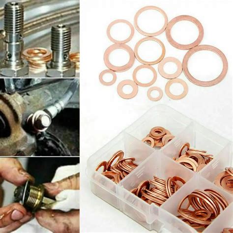 Lissony Ring Baut Gasket Bolt Nut Flat Ring Tembaga M M Pcs