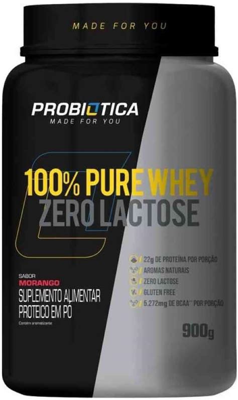 Pure Whey Zero Lactose G Morango Probi Tica Amazon Br