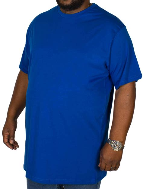 Bigdude Plain Crew Neck T Shirt Royal Blue Tall Bigdude