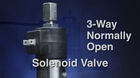 How A 3 Way Normally Open Solenoid Valve Operates YouTube