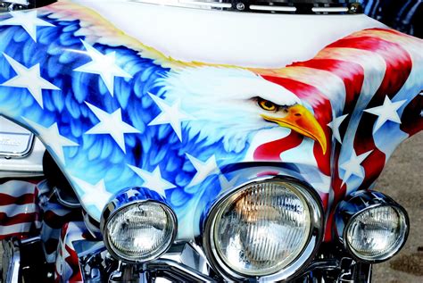 Underground Art Studios Patriotic Motorcycle Paint Custom