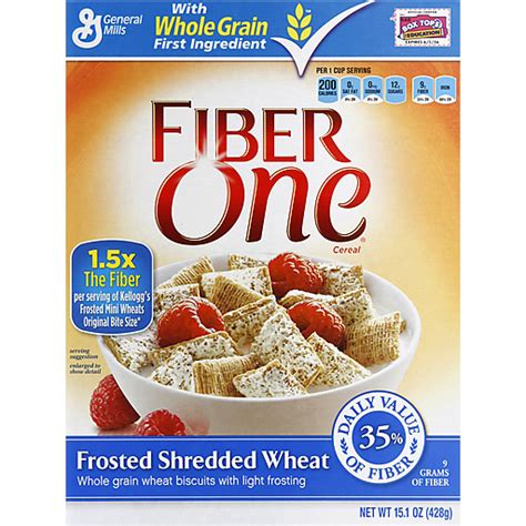 Fiber One Cereal Frosted Shredded Wheat 151 Oz Cereal Foodtown