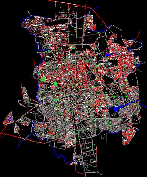 Planimetria Cd Aguascalientes En AutoCAD Librería CAD