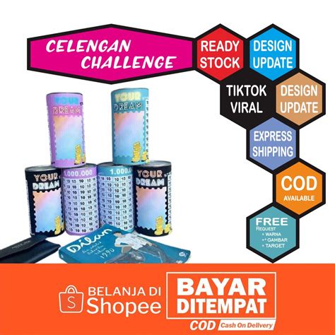 Jual Celengan Challenge Tabungan Challenge Tantangan Menabung Target