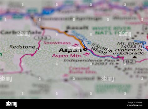 Aspen colorado on a map hi-res stock photography and images - Alamy