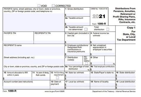 Printable Form 1099 R - Printable Forms Free Online