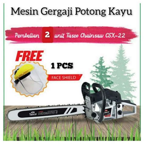 Jual Mesin Gergaji Tangan Chain Saw Tasco CSX22/ Mesin Potong Pohon di ...