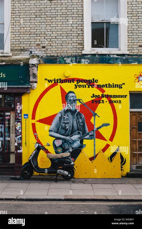 The Joe Strummer mural in Nothing hill, London Stock Photo - Alamy