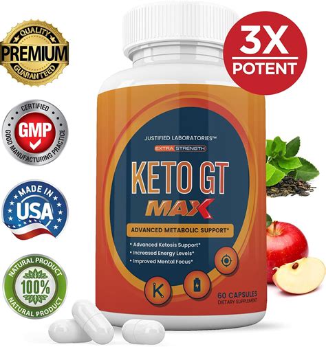 Keto GT Max 1200MG Incluye Vinagre De Sidra De Manzana GoBHB Cetonas